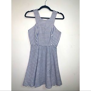 BCBGeneration Size 2 dress white and blue stripe